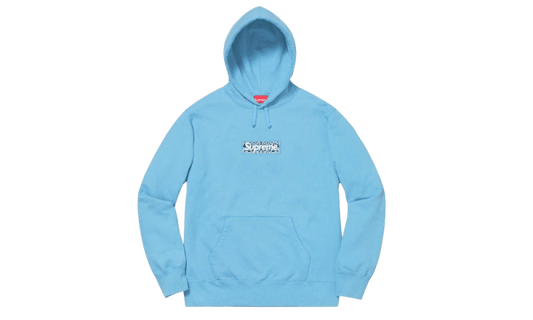 Bandana Box Logo Hooded Sweatshirt Blue