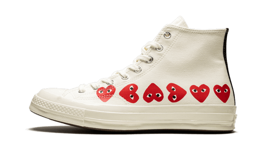 Chuck Taylor All-Star 70s Hi Comme des Garcons PLAY Multi-Heart White