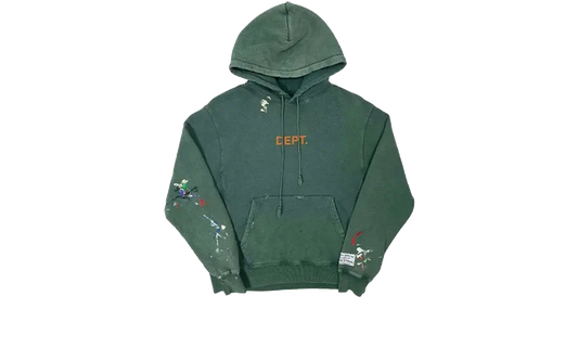 Hoodie Painted Forest Green