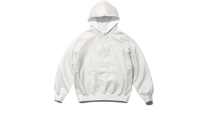 MM6 Maison Margiela Foil Box Logo Hooded Sweatshirt White