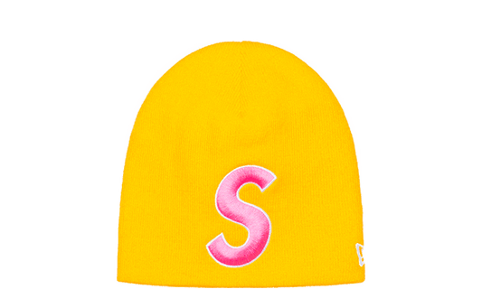 New Era S Logo Beanie Yellow