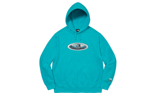The North Face Lenticular Mountains Hooded Sweatshirt Blue