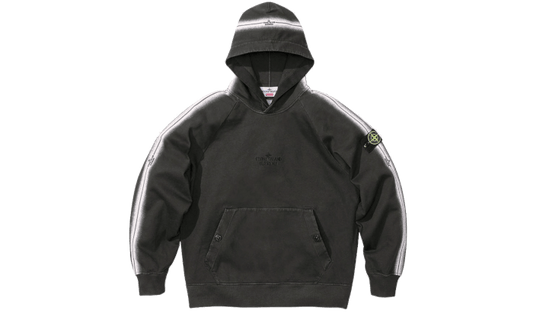 Stone Island Stripe Hooded Sweatshirt Black