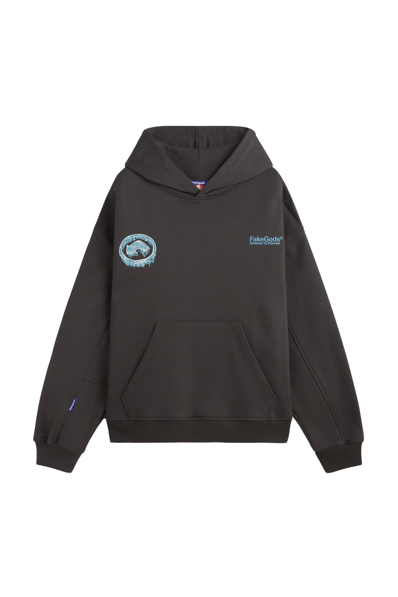 Fakegods Iced Logo Hoodie Dark Grey