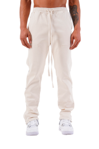 Champagne Cargo Popper Trousers