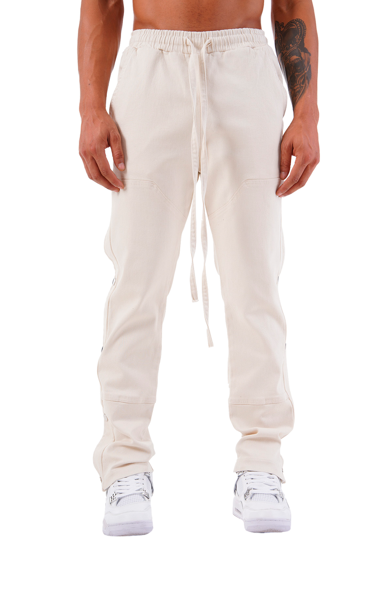 Champagne Cargo Popper Trousers
