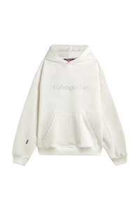 Sweat à capuche à logo solide Fakegods Crème