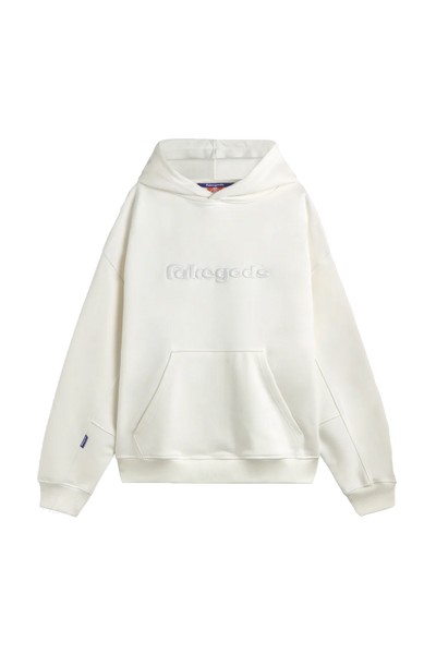 Sweat à capuche à logo solide Fakegods Crème