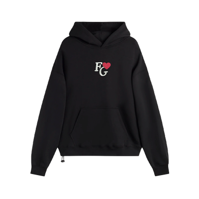 Sweat à capuche Saint-Valentin Fakegods Noir