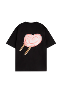 TEE-SHIRT CŒUR GLACÉ NOIR