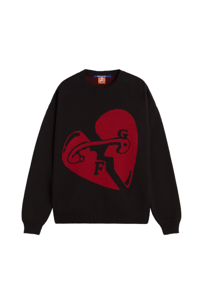 Pull tricoté Fakegods Saint-Valentin noir