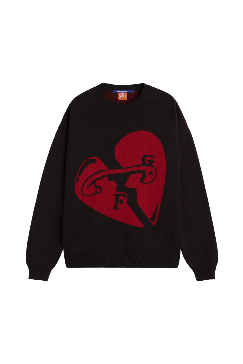 Fakegods Valentines Knitted Sweater Black