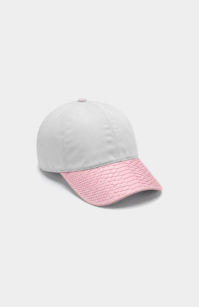 CAP NYLON GREY / PINK PYTHON