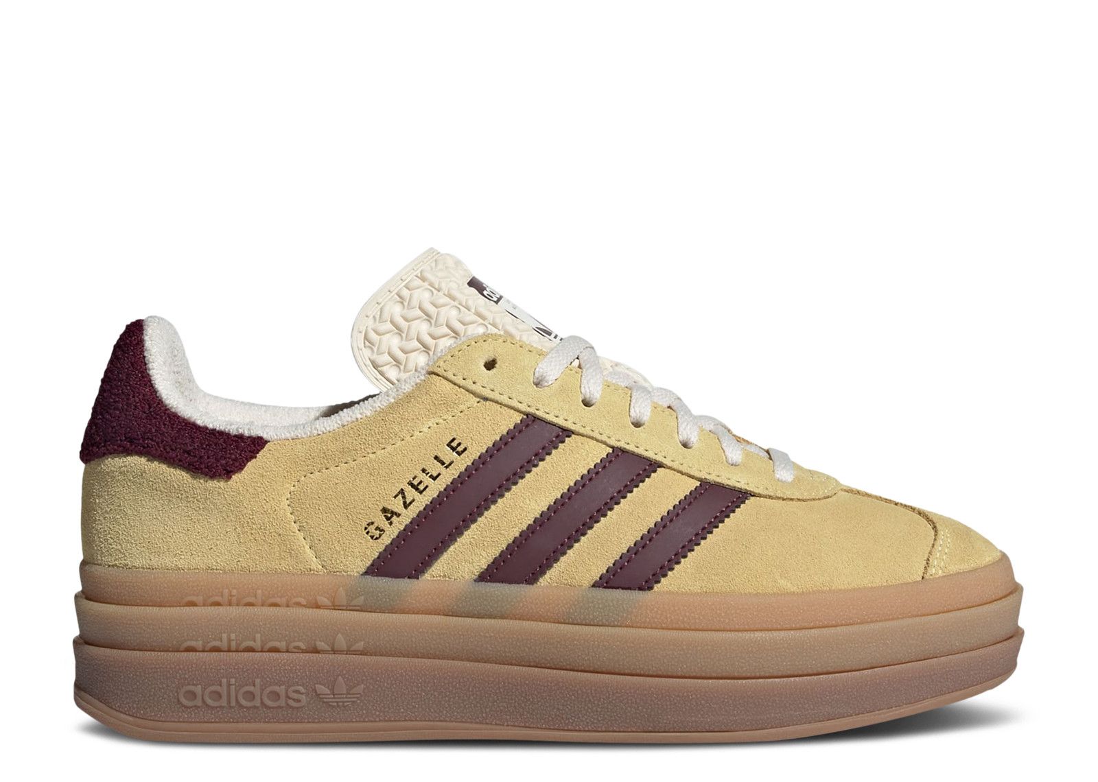 Adidas Gazelle Bold Almost Yellow Maroon (9865095610695)