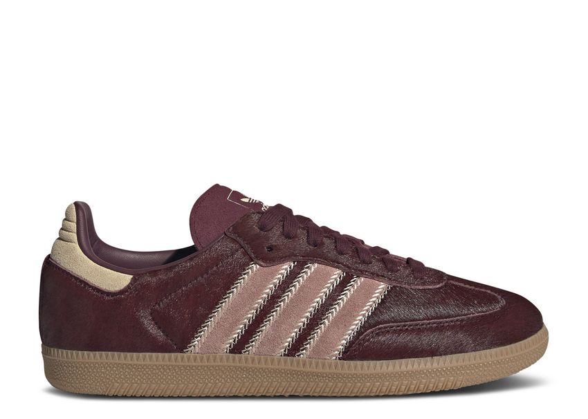 Adidas Samba OG Maroon Sand Strata Pony (10224152478023)