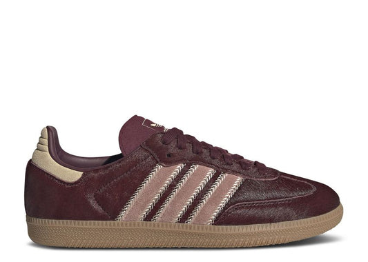Adidas Samba OG Maroon Sand Strata Pony (10224152478023)