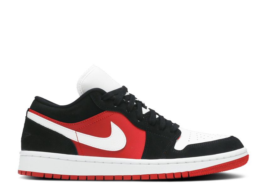 Air Jordan 1 Low Black White Gym Red (9868429164871)