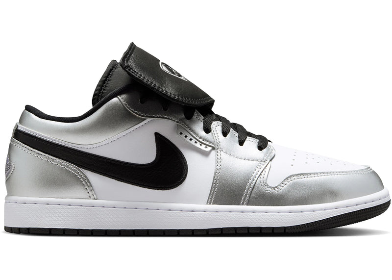 Air Jordan 1 Low SE Metallic Silver Tiempo