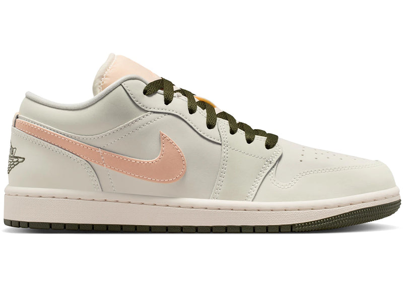Air Jordan 1 Low Sail Crimson Tint Khaki