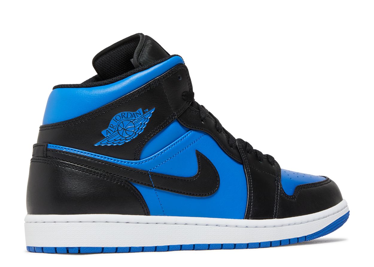 Air Jordan 1 Mid Black Royal Blue (9865086959943)