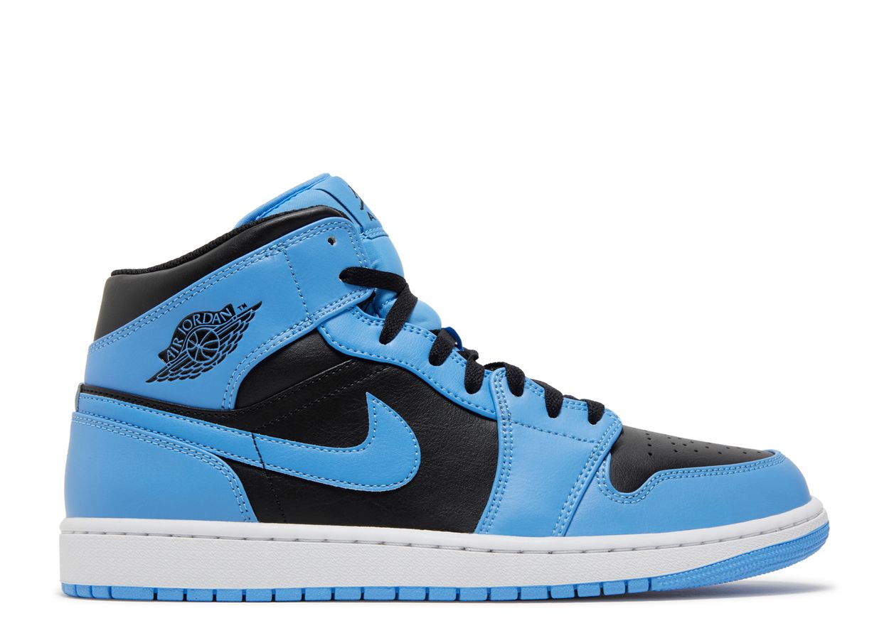 Air Jordan 1 Mid University Blue Black (9868335808839)