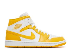 Air Jordan 1 Mid White University Gold (9865092137287)