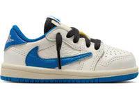 Air Jordan 1 Retro Low OG SP Fragment x Travis Scott Sail Military Blue (Baby)