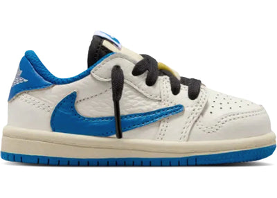 Air Jordan 1 Retro Low OG SP Fragment x Travis Scott Sail Military Blue (Baby)
