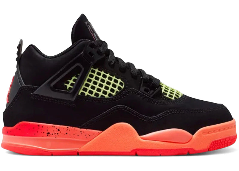 Air Jordan 4 Retro Black Bright Mango Barely Volt Infrared 23