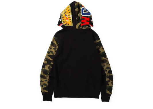 Bape 1st Camo Shark Full Zip Hoodie (FW21) Black (9864969355591)