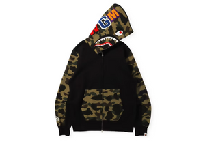 Bape 1st Camo Shark Full Zip Hoodie (FW21) Black (9864969355591)