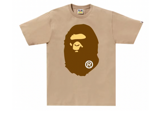 Bape Big Ape Head Tee Beige (9864963916103)