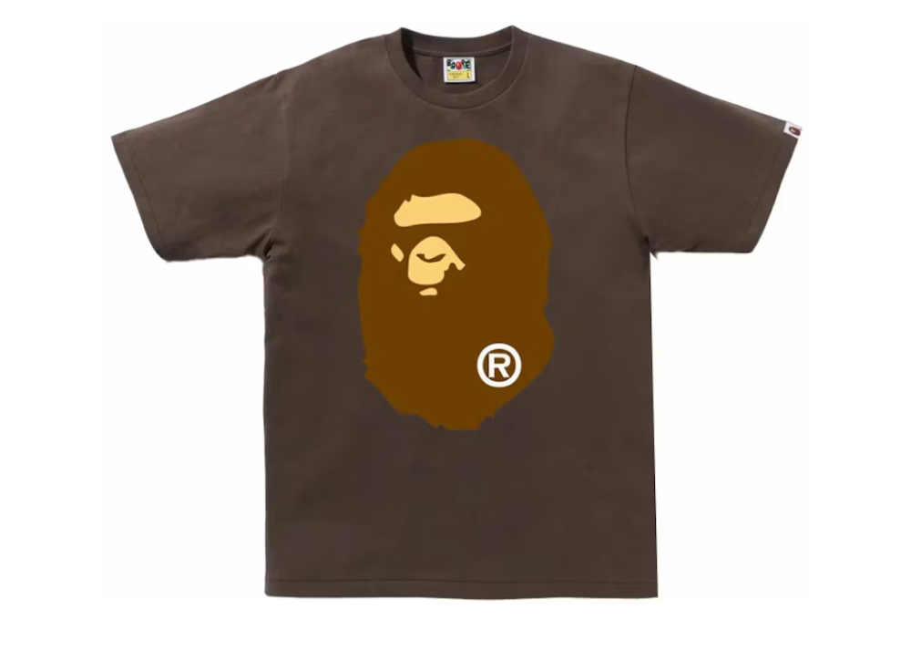 Bape Big Ape Head Tee Brown (9864948449607)