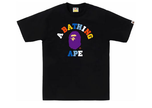 Bape Colors College Tee (SS24) Black (9864966832455)