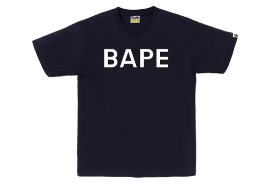 Bape Logo Tee Navy (9864922890567)