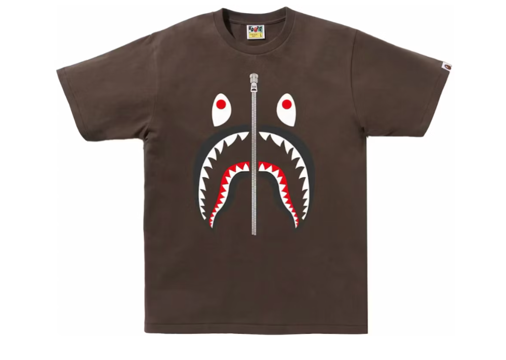 Bape Shark Tee Brown (9864966308167)