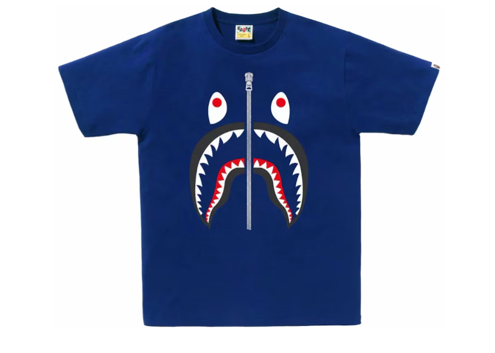 Bape Shark Tee Dark Blue (9864966013255)