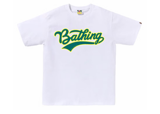 Bape Varsity Baseball Logo Tee White (9864967848263)