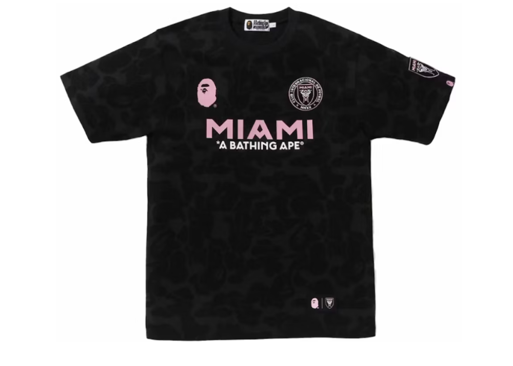 Bape x Inter Miami CF Camo Tee Black (9864967881031)