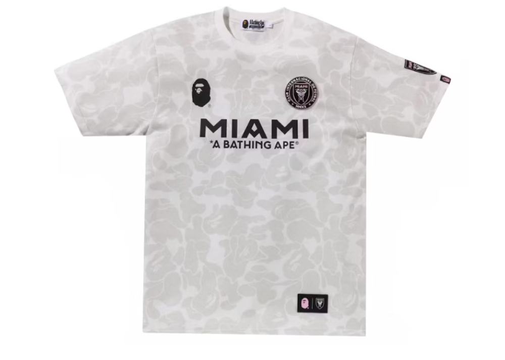 Bape x Inter Miami CF Camo Tee White (9864965914951)