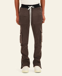 PANTALON CARGO FP VELOURS - CHOCOLAT