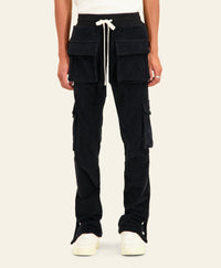 PANTALON CARGO FP VELOURS - NOIR