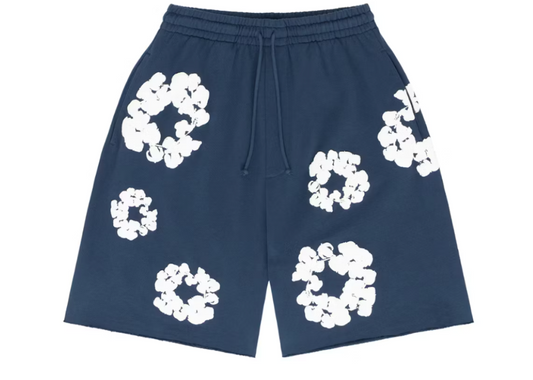 Denim Tears The Cotton Wreath Shorts Navy (9864985706823)