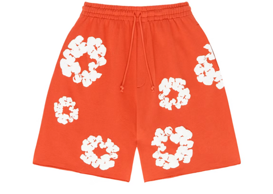 Denim Tears The Cotton Wreath Shorts Orange (9864985674055)