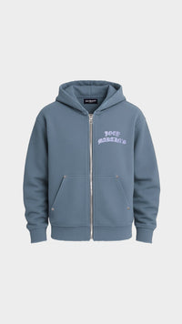 SWEAT ZIP SKELETON 3D BLUE
