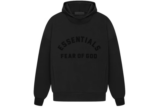 Fear Of God Essentials Arch Logo Hoodie Jet Black (9865146532167)