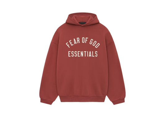 Fear Of God Essentials Fleece Hoodie Crimson (10004603863367)