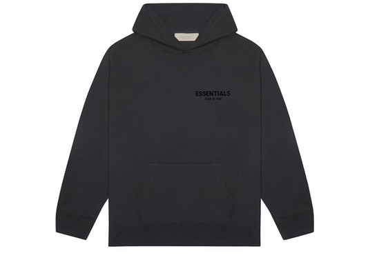 Fear Of God Essentials Pullover Chest Logo Hoodie Stretch Limo/Black (9865147089223)