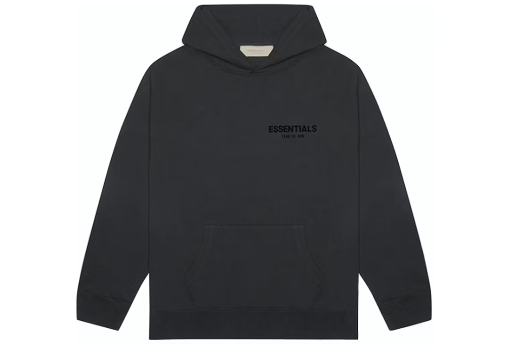 Fear Of God Essentials Pullover Chest Logo Hoodie Stretch Limo/Black (9865147089223)