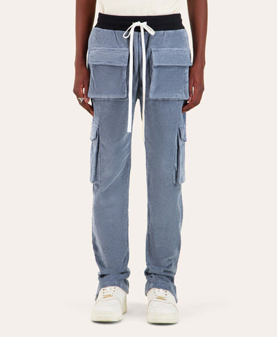 PANTALON CARGO FP VELOURS - BLEU